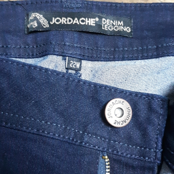 JORDACHE DENIM LEGGINGS 22W Blue - Picture 6 of 7